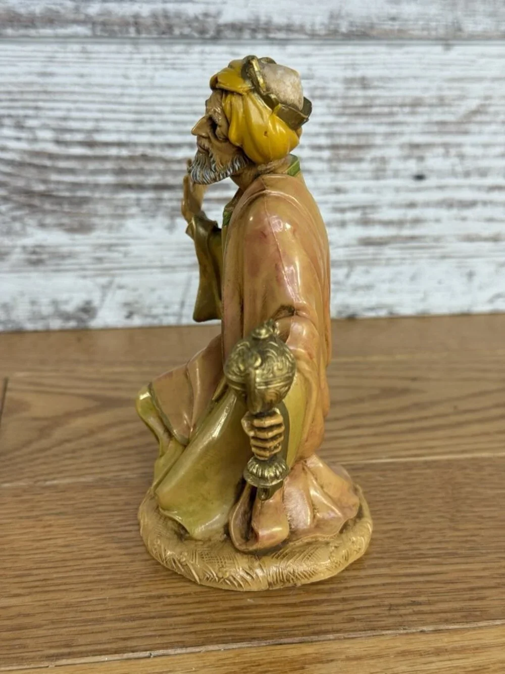 Vintage 1983 Fontanini Depose Italy #303 Wise Man GASPAR 7.5 Scale W/Story Card